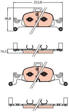 Brake pads front, Top Quality GDB2126 - image 2