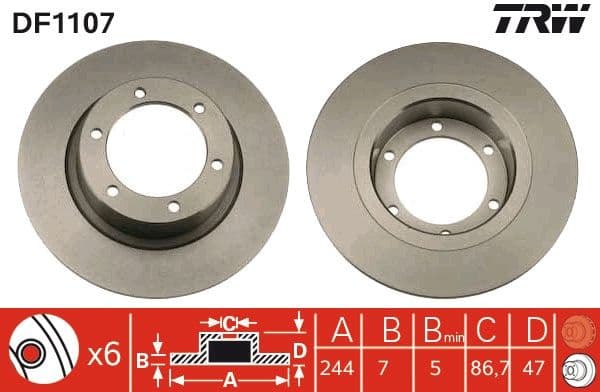 Brake Disc DF1107 - image 3