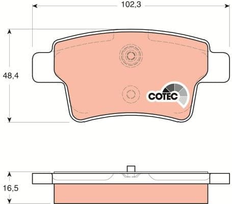 Brake pads rear, Top Quality GDB1692 - image 2