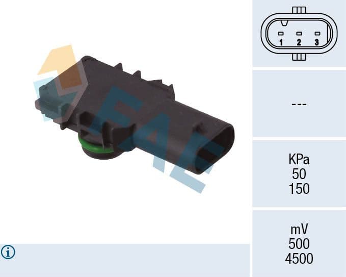 Sensor, intake manifold pressure 15196