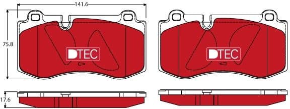 Brake Pad Set, disc brake DTEC COTEC GDB1733DTE - image 2