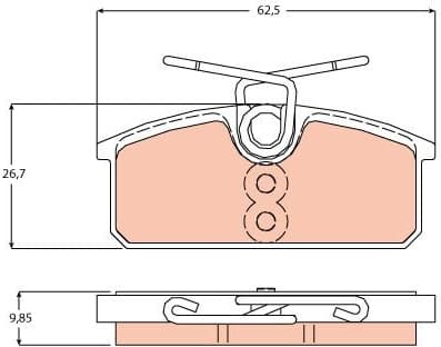 Brake Pad Set, disc brake GDB2165 - image 2