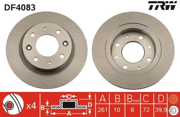 Brake Disc DF4083 - image 3