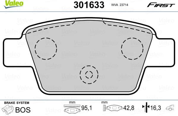 Brake Pad Set, disc brake ESSENTIAL 301633