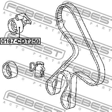 Tensioner Pulley, timing belt 0187-CDT250 - image 2