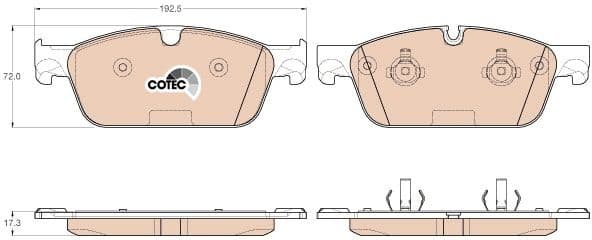 Brake pads front, Top Quality GDB1970 - image 2