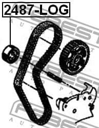 Tensioner Pulley, timing belt 2487-LOG - image 2