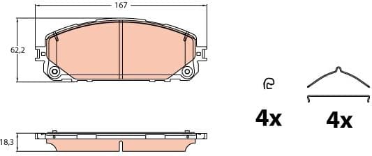 Brake Pad Set, disc brake GDB2142 - image 2