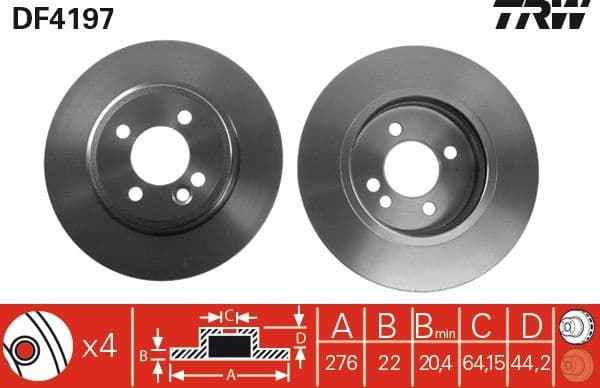 Brake Disc DF4197 - image 3