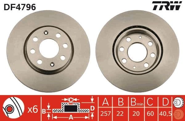 Brake Disc DF4796 - image 2