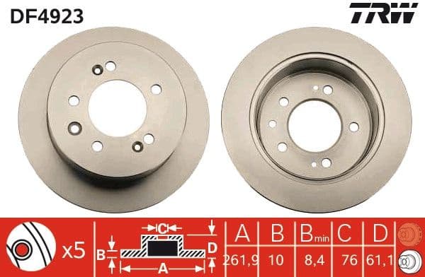 Brake Disc DF4923 - image 3