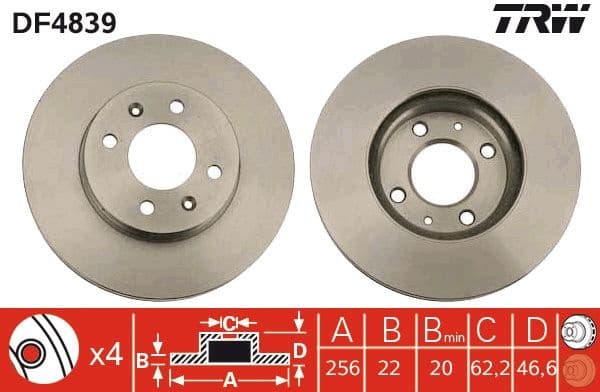 Brake Disc DF4839 - image 2