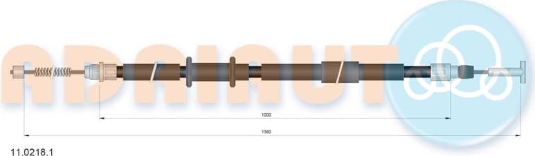 Cable Pull, parking brake 11.0218.1