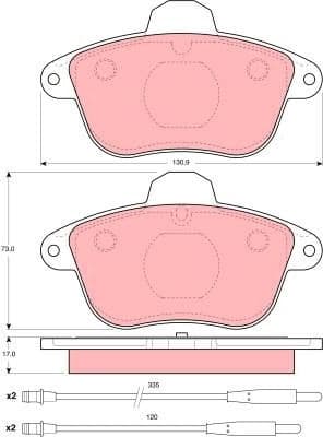 Brake Pad Set, disc brake GDB1085 - image 2