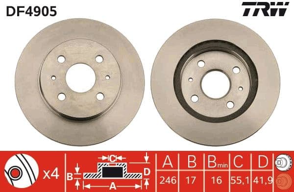 Brake Disc DF4905 - image 3