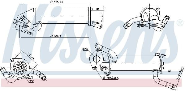 Cooler, exhaust gas recirculation ** FIRST FIT ** 989449