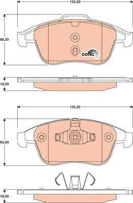 Brake Pad Set, disc brake COTEC GDB1790 - image 3