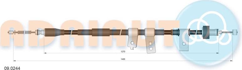 Cable Pull, parking brake 09.0244