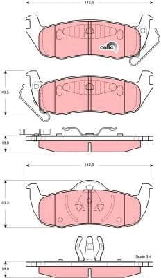 Brake pads rear, Top Quality GDB4137 - image 3