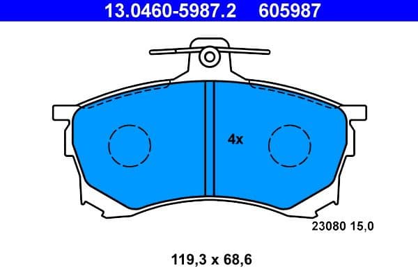 Brake Pad Set, disc brake 13.0460-5987.2
