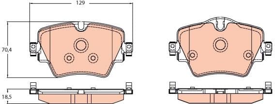 Brake pads front, Top Quality GDB2098 - image 2