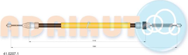 Cable handbrake 41.0207.1 - image 2