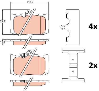 Brake Pad Set, disc brake GDB4460 - image 2