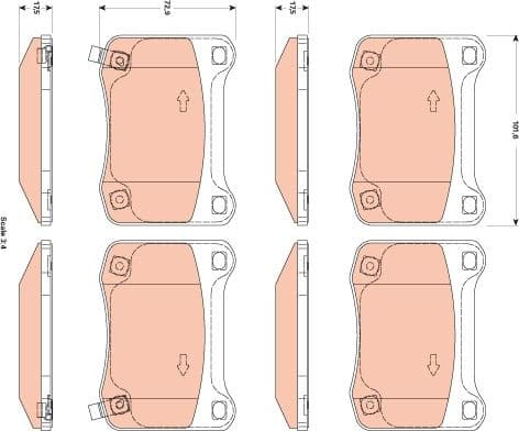 Brake Pad Set, disc brake GDB3504 - image 3
