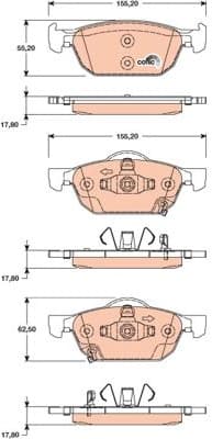 Brake Pad Set, disc brake COTEC GDB3476 - image 3