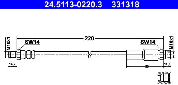 Brake Hose 24.5113-0220.3
