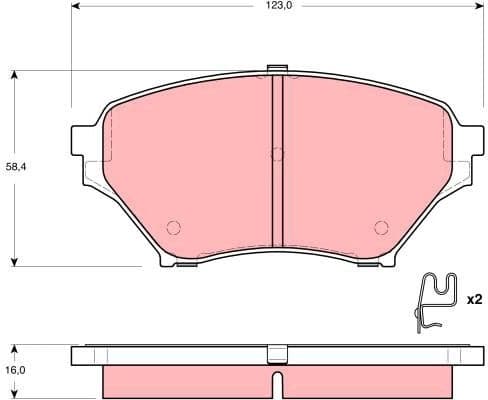 Brake Pad Set, disc brake GDB3302 - image 2
