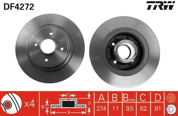 Brake Disc DF4272 - image 3