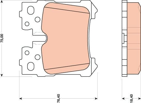 Brake Pad Set, disc brake GDB3475 - image 2