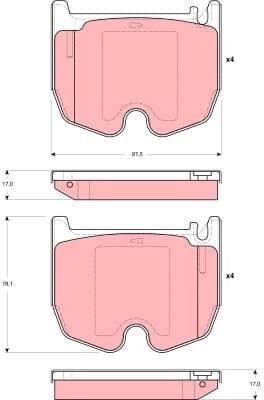 Brake Pad Set, disc brake GDB1541 - image 2
