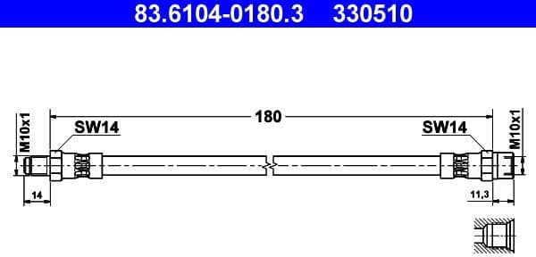 Brake Hose 83.6104-0180.3