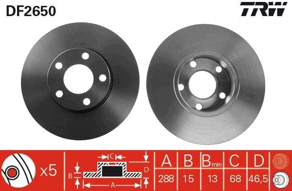 Brake Disc DF2650 - image 3