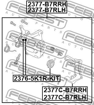 Repair Kit, brake caliper 2376-5K1R-KIT - image 2