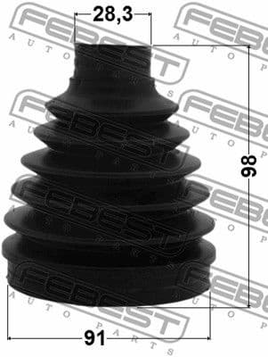 Bellow, drive shaft 1615P-164FLH - image 2