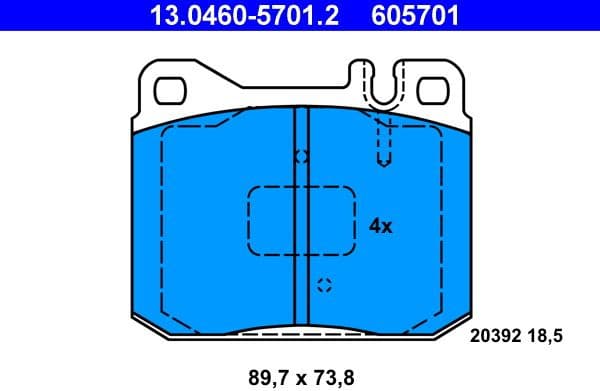Brake Pad Set, disc brake 13.0460-5701.2