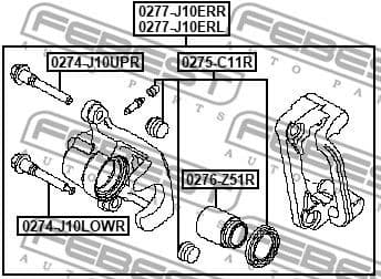 Brake Caliper 0277-J10ERL - image 2