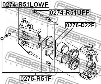 Repair Kit, brake caliper 0275-R51F - image 2