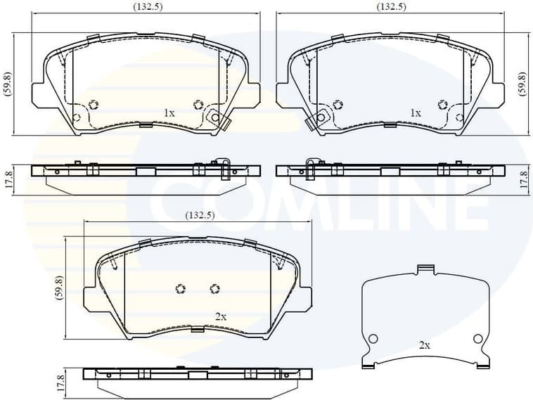 Brake Pad Set, disc brake CBP32408 - image 2