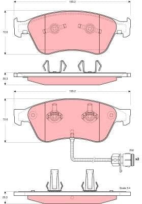 Brake Pad Set, disc brake GDB1598 - image 2