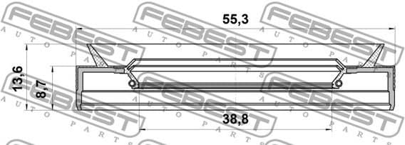 Shaft Seal, drive shaft 95PES-40550914C - image 2