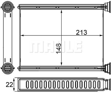 Heat Exchanger, interior heating BEHR AH 250 000S