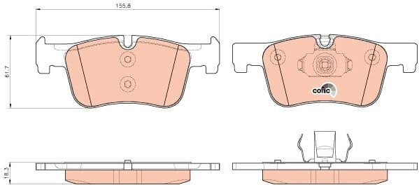 Brake pads front, Top Quality GDB1934 - image 3