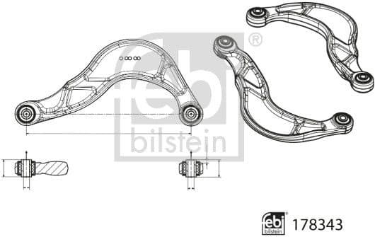 Control/Trailing Arm, wheel suspension 178343