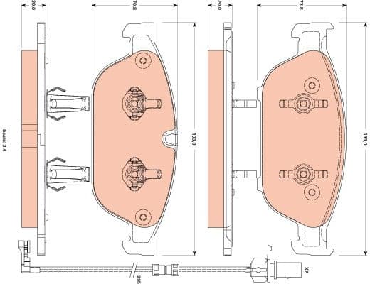 Brake pads front, Top Quality GDB1883 - image 4