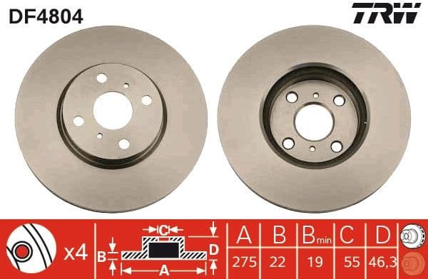Brake Disc DF4804 - image 2