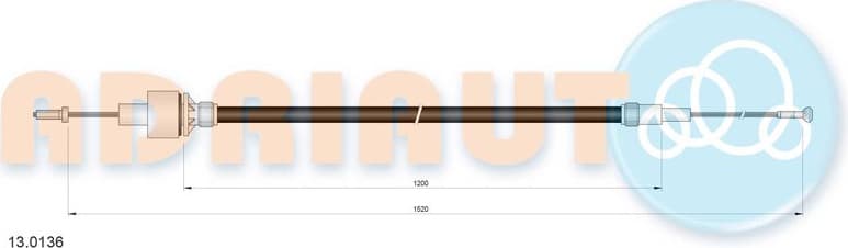 Cable Pull, clutch control 13.0136